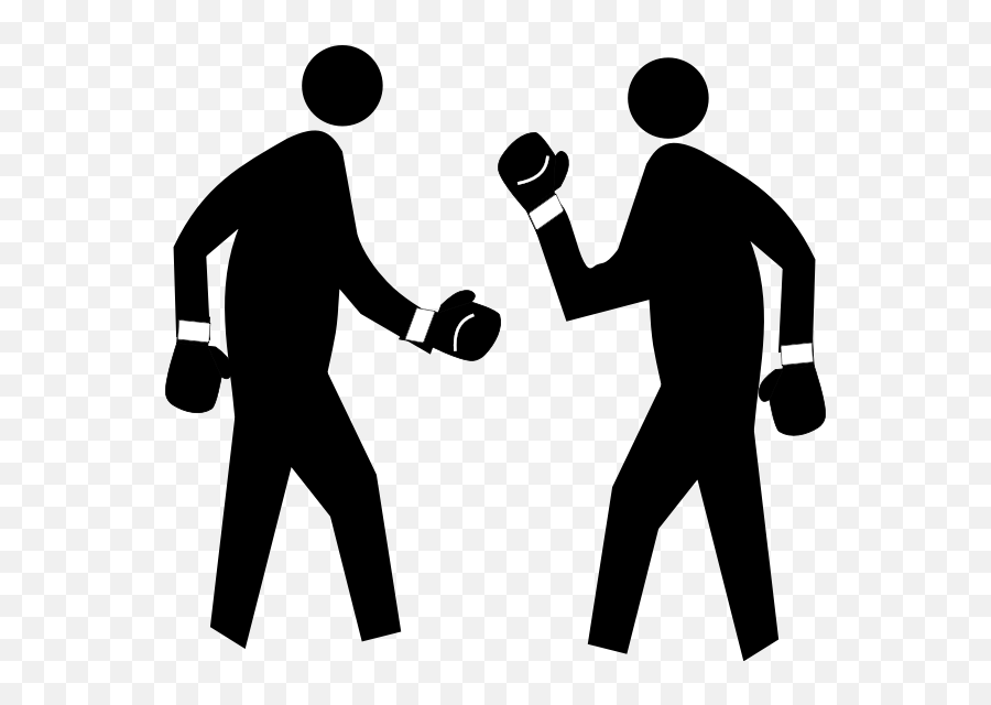 Pedestrian Figures With Boxing Gloves - Contra Dancing Clip Art Emoji,Punching Fist Emoji