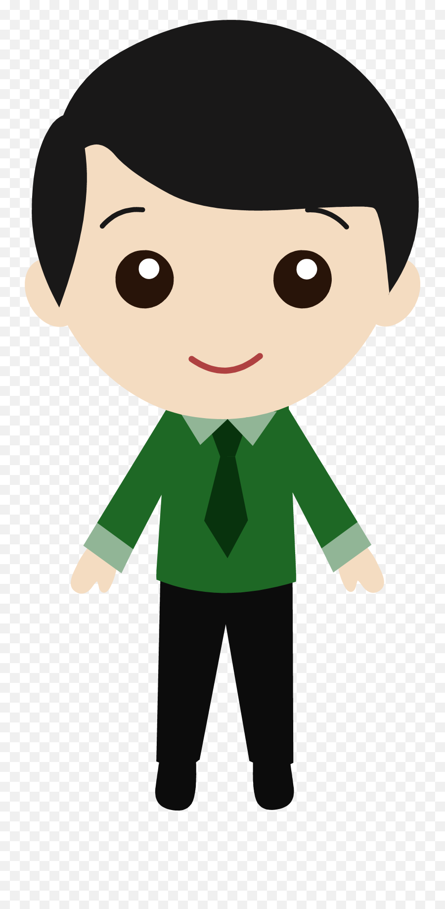 Emoji Person Transparent Png Clipart - Black Hair Boy Clipart,Asian Guy Emoji