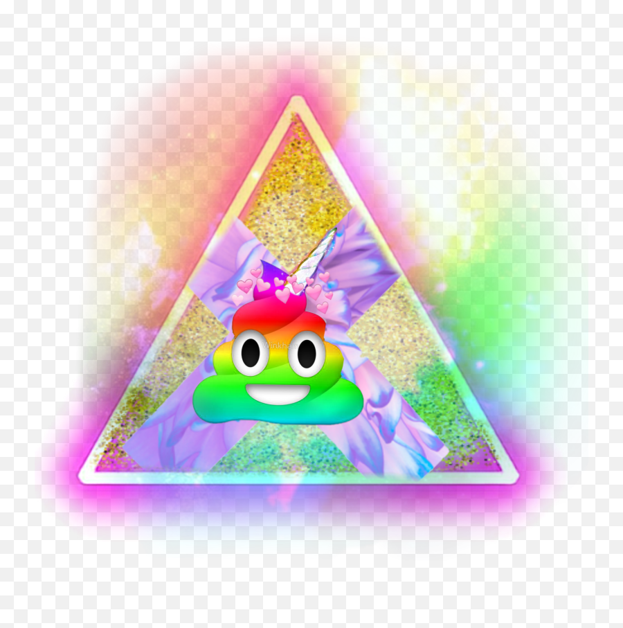 Emoji Triangle Rainbow Cross - Cartoon,Emoji Cross