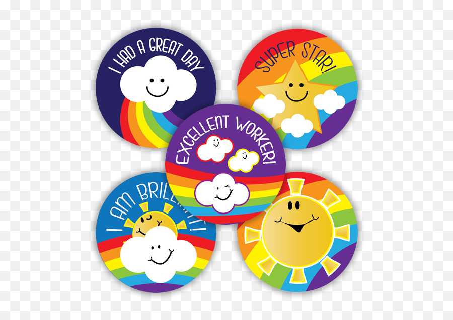 Rainbow Weather Praise - Stickers For School Emoji,Emoji Movi