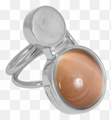 Moon Ring Silver Light Pink - Gold Emoji,Aku Emoji