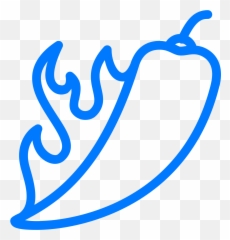 Chili Pepper Icon Clipart - Full Size 2028051 Blue Art Emoji