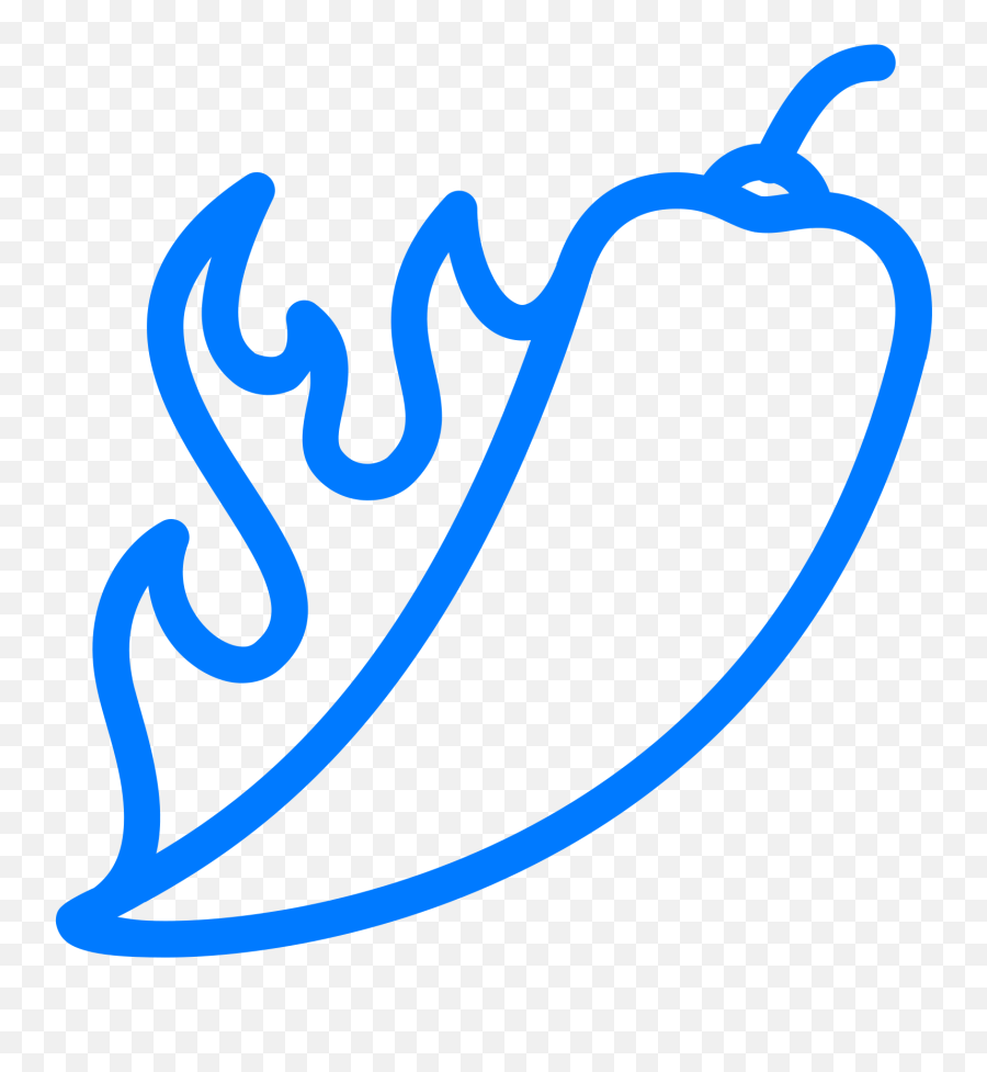 Chili Pepper Icon Clipart - Full Size Clipart 2028051 Blue Pepper Clip Art Emoji,Chilli Emoji
