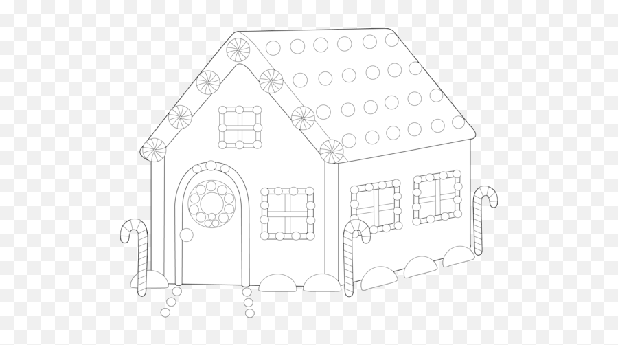 Candy House Clipart Black And White - Blank House Emoji,House Candy House Emoji