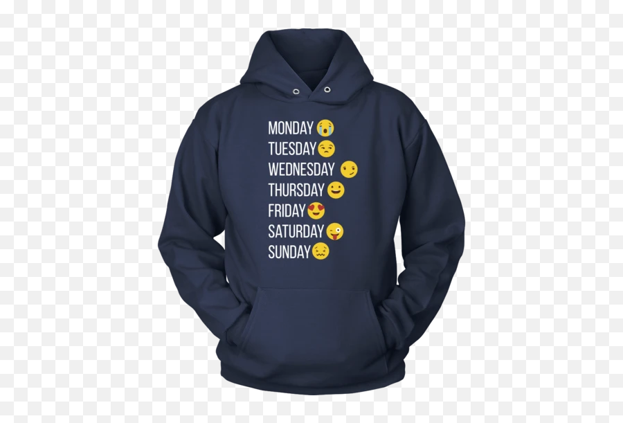 Emoji Hoodie Make My Week With Emojis - Purple You Hoodie,Emoji Days Of The Week