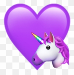 Italyemojiheartunicornpurple - Cartoon Emoji