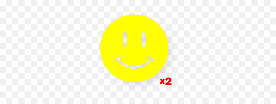 2 X Smiley Face Stickers 100mm Happy Cute Car Window Decal - Happy Emoji,Grateful Dead Emoji