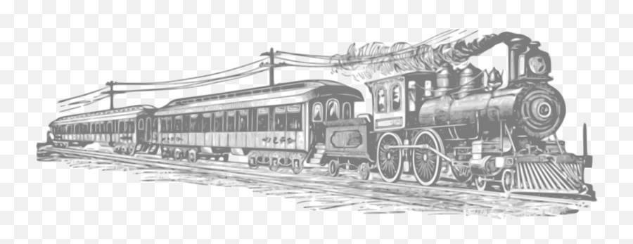 Train Rail Transport Steam Locomotive - Transparent Steam Engine Clipart Emoji,Train Emoticon