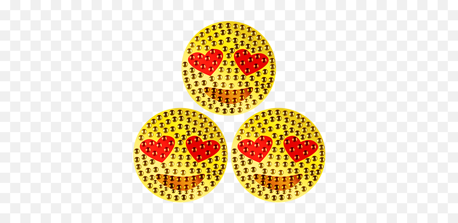 Heart Eye Emoji 3 - Circle,Sparkly Heart Emoji