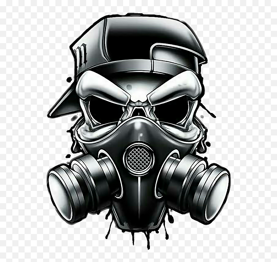 Skulls Gas Mask Transparent Png Clipart Free Download - Gas Mask Skull Graffiti Emoji,Gas Mask Emoji