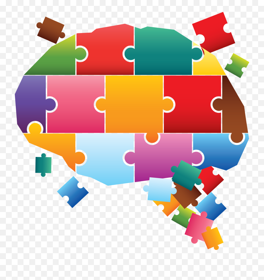Adhd And Sleep Disorder - Brain Puzzle Clipart Png Brain Adhd Clipart Emoji,Emoji Puzzle Piece