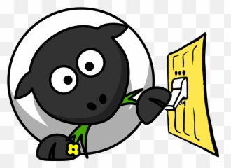 Sheep Animal Electric - Cartoon Sheep Emoji,Light Switch Emoji