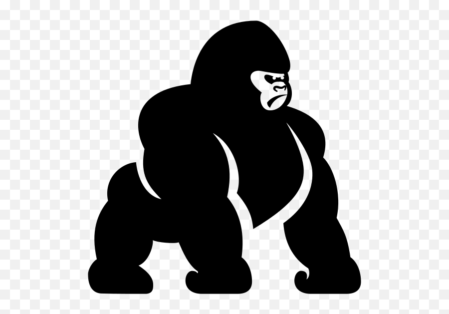 Gorilla Icons - Silhouette Gorilla Png Emoji,Gorilla Emoji