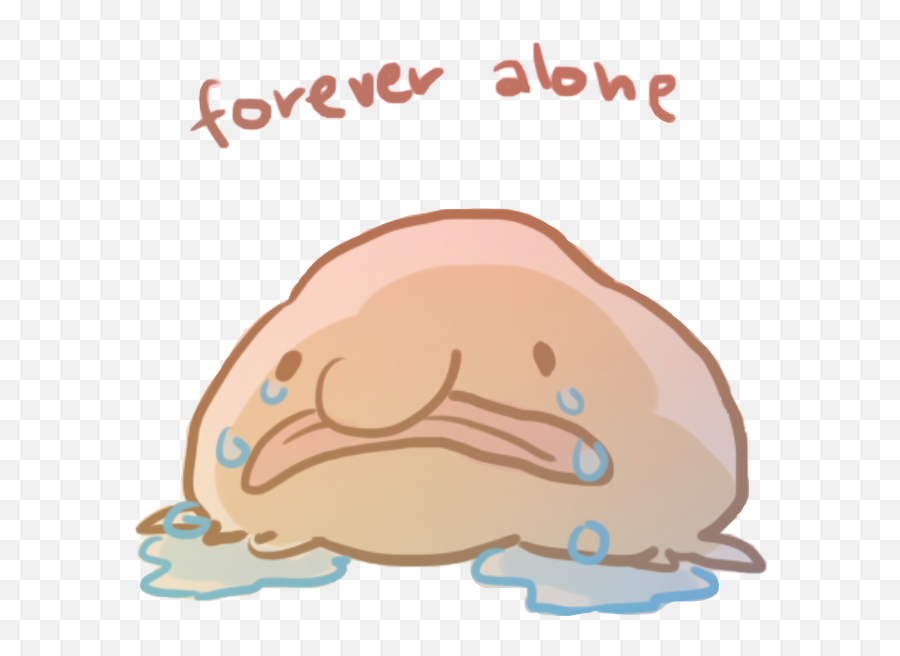 Foreveralone Blobfish - Cute Blobfish Forever Alone Emoji,Blobfish Emoji