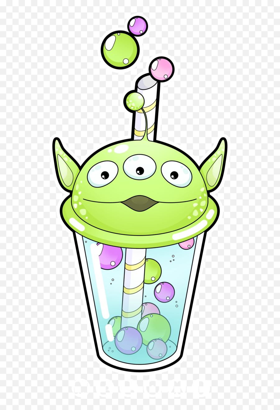 Alien Bubble Tea Commissions Open - Dessin Alien Kawaii Emoji,Bubble Tea Emoji