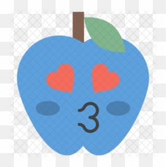 Kiss Face Apple Emoji Icon Of Flat -