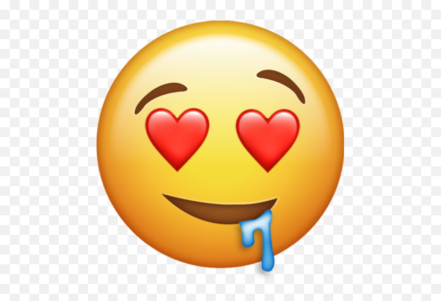 Hearts Emoji Selfie Crown Sabber Sabbern Sabberemoji - Transparent Background Drool Emoji Png,Selfie Emoji