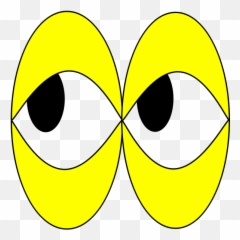 Vector Image Of Sad Eyes Looking To The - Yellow Clip Art Emoji