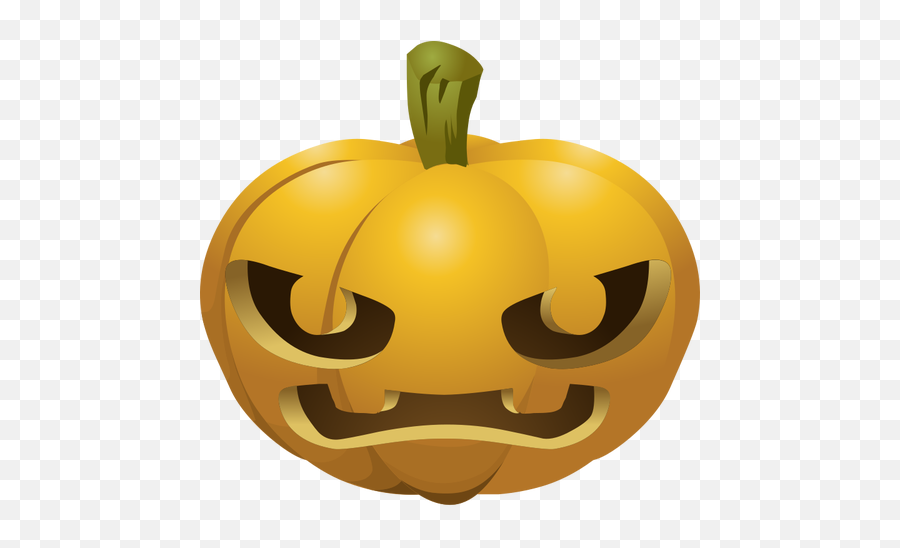 Big Teeth Halloween Pumpkin Color Drawing - Cartoon Pumpkin Carving Emoji,O/ Emoticon
