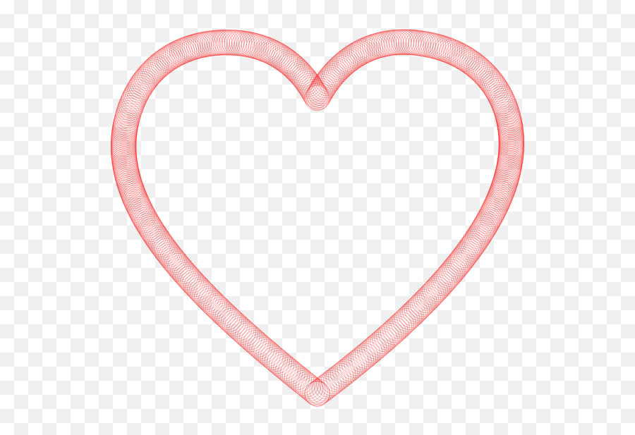 Heart Outline Red Lines - Heart Emoji,Og Peach Emoji