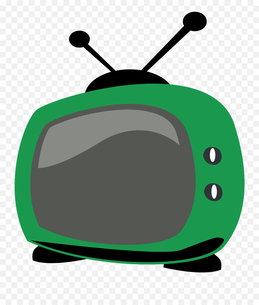 Television Screen Retro Comic Antennas - Tv Cartoon Black And White Emoji,Tv Remote Emoji