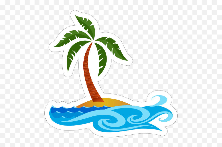 Ocean Beach Sticker - Ocean Beach Sticker Emoji,Emoji Beach Scene