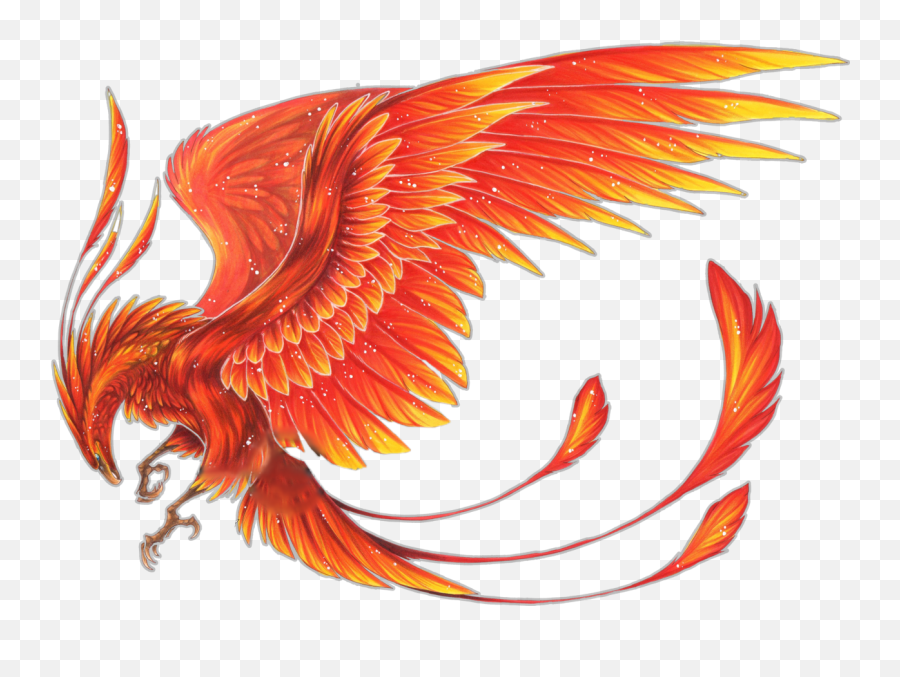 Bird Phoenix Pheonix Fire Firebird - Mythical Creature Phoenix Drawings Easy Emoji,Phoenix Emoji