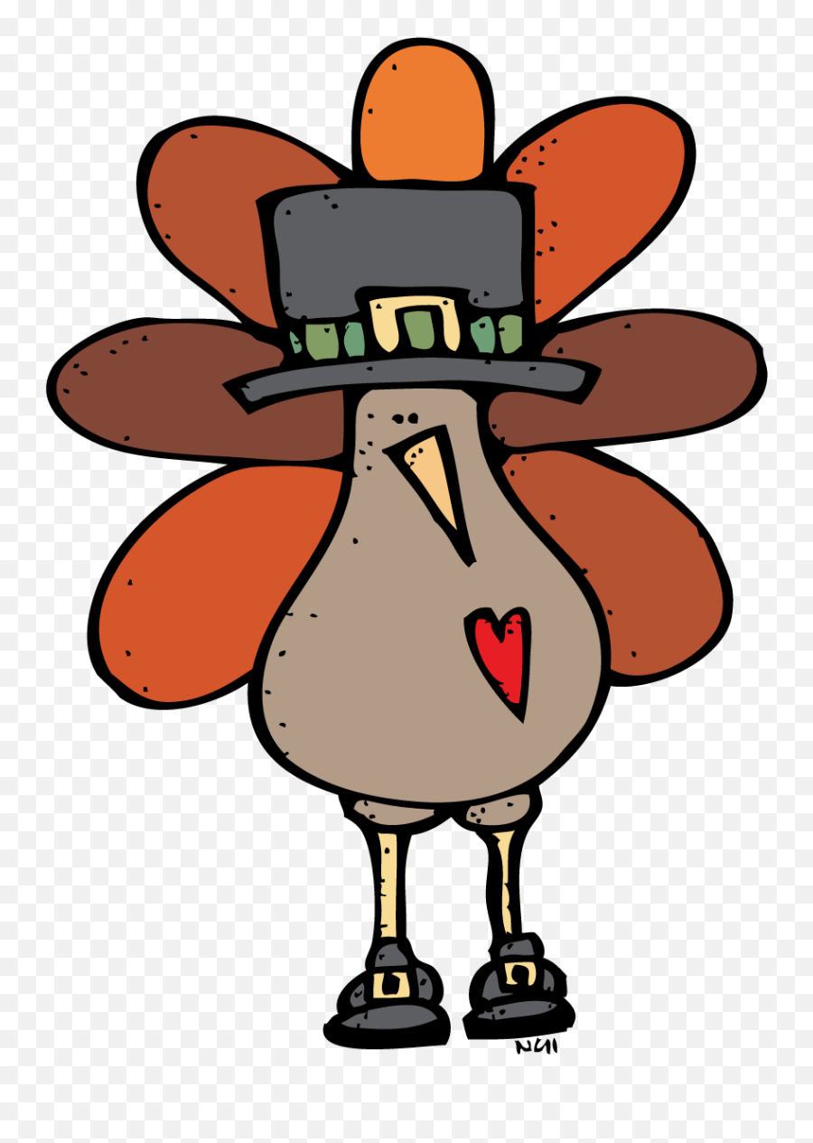 Pilgrim Turkey Clip Art - Melonheadz Turkey Clipart Png Cute Thanksgiving Clipart Emoji,Hand Turkey Emoji