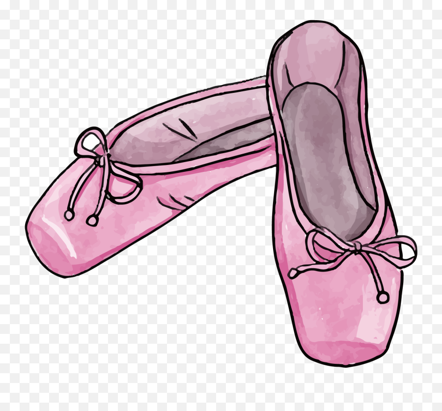 Download Ballet Shoe Drawing Illustration - Transparent Pink Ballet Slipper Png Emoji,Shoe Emoji Png