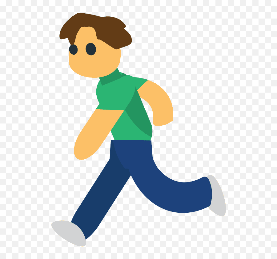 Person Running Emoji Clipart - Boy B Letter Names,Runner Emoji