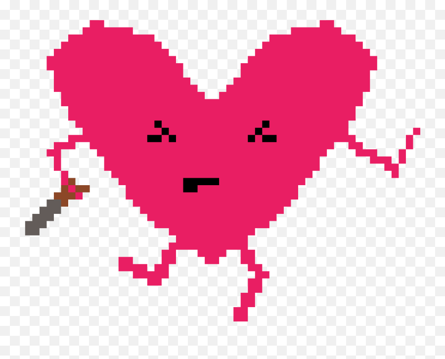 Evil Heart - Heart Clipart Full Size Clipart 2207178 Pixel Art Emoji,Tentacle Emoji