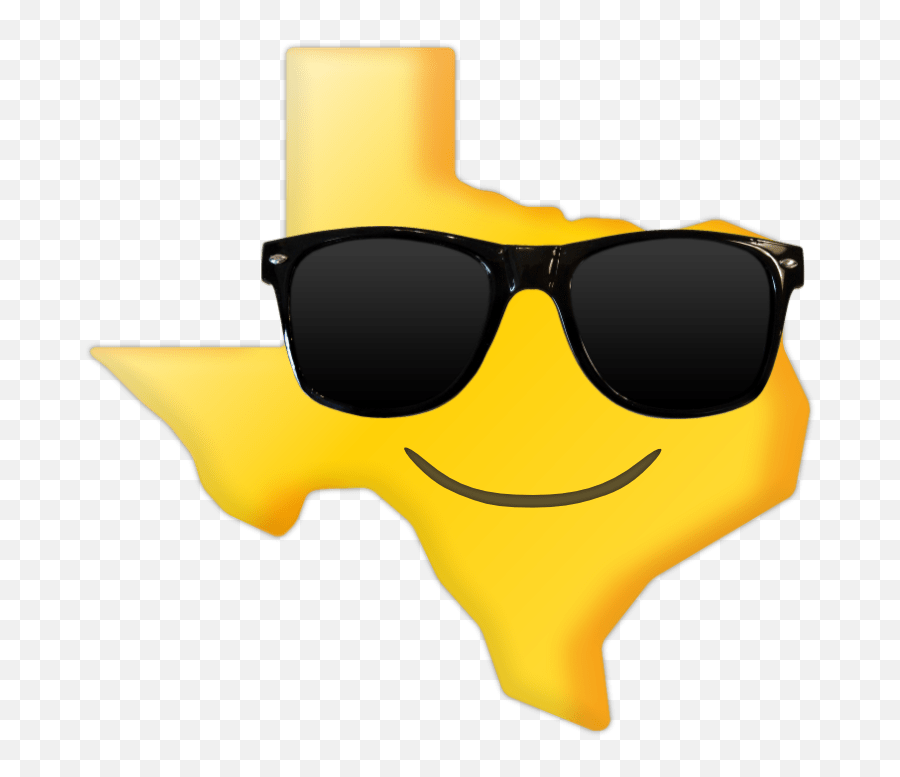 Smiling With Shades Texas Emoji Sticker In 2020 - Emoticon Texas Flag Emoji,Sun Emoji