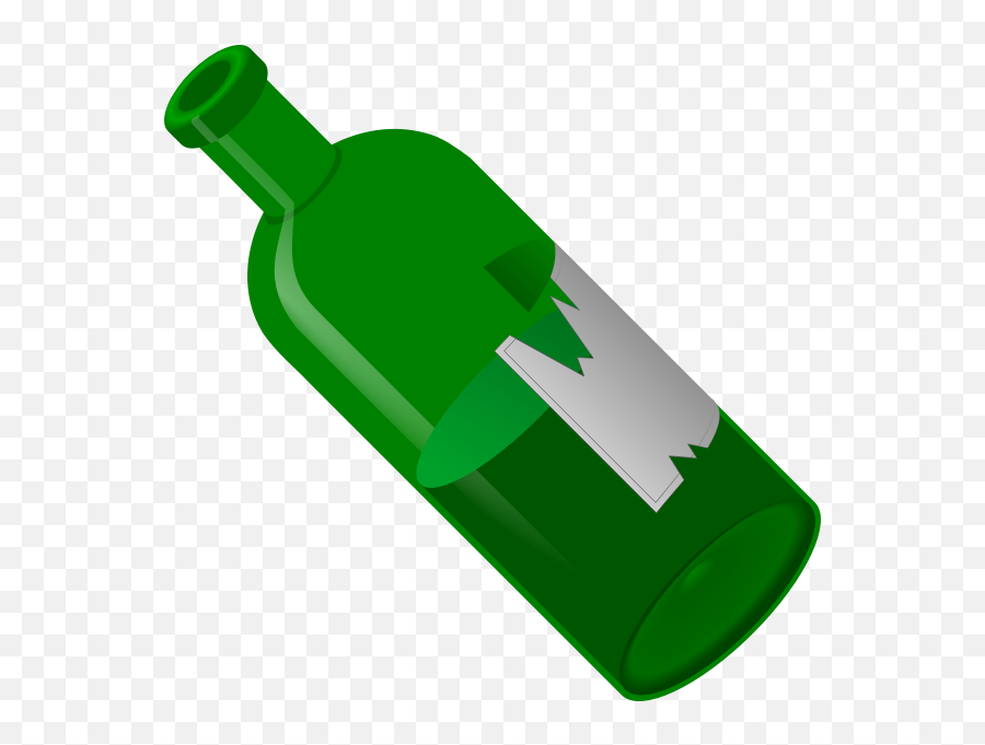 Green Open Bottle Vector Illustration - Broken Glass Bottle Clipart Emoji,Milk Bottle Emoji