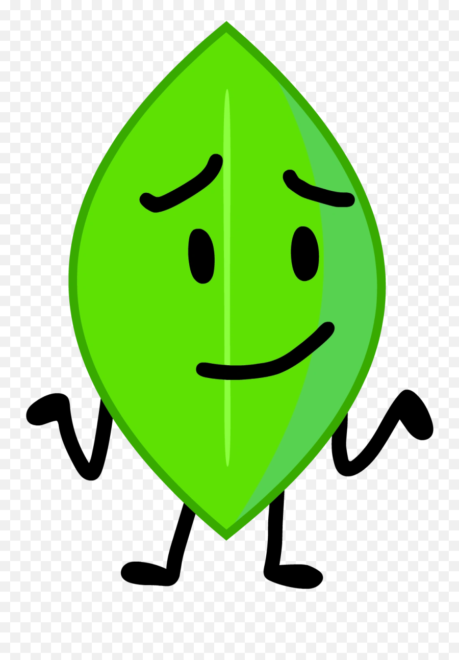 Leafy - Battle For Dream Island Official Character Guide Emoji,I Dunno Emoticon