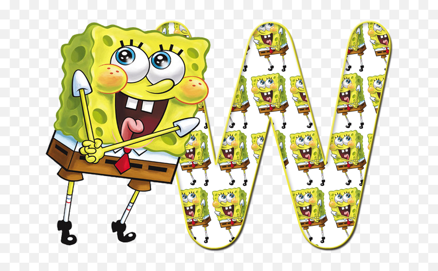 Cute Letters Preschool Letters - Sponge Bob Square Pants Emoji,Spongebob Emoticons