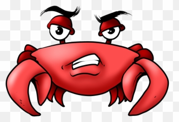 Crab Crabby Angry - Angry Cartoon Crab Emoji,Crab Emoji