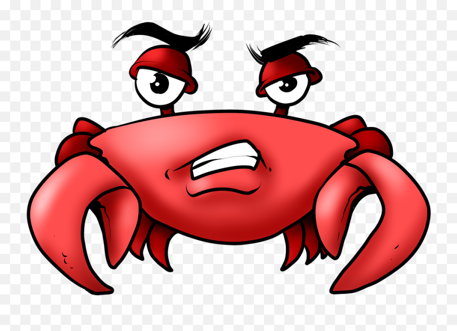 Crab Crabby Angry - Angry Cartoon Crab Emoji,Crab Emoji