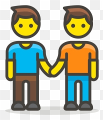 281 Two Men Holding Hands - Clipart Emoji