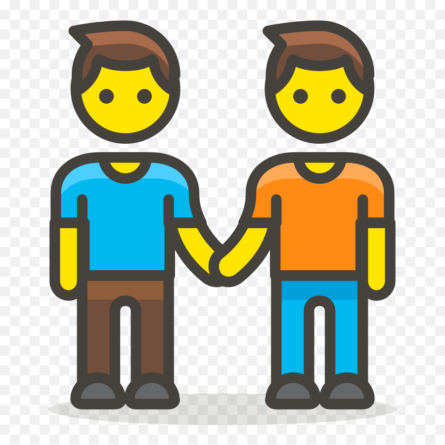 281 Two Men Holding Hands - Two Men Holding Hands Clipart Emoji,Two Hands Emoji