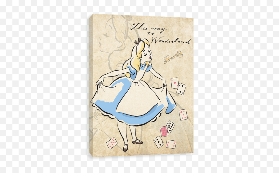 Alice This Way To Wonderland - Alice In Wonderland Round Stickers Emoji,Stork Emoji