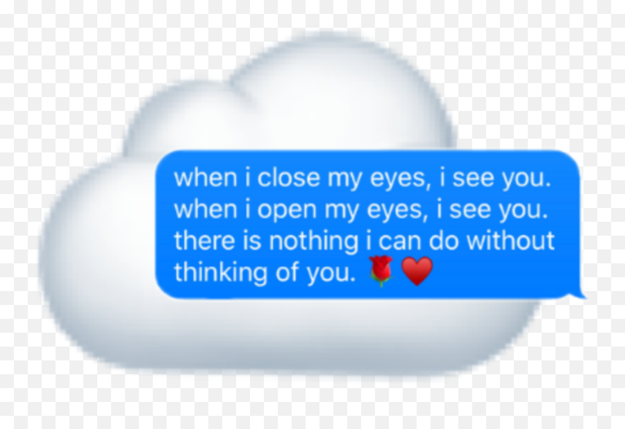 Cloud Love Sticker Ariana Grande Blue - Graphics Emoji,Red Eyes Thinking Emoji