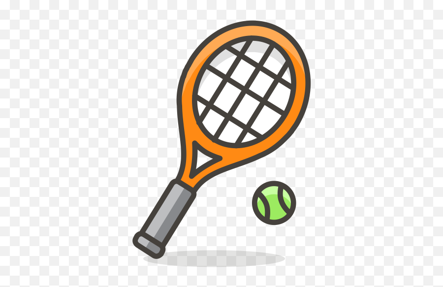 Tennis Emoji Icon Of Colored Outline Style - Raquette De Tennis Emoji,Tennis Emoji