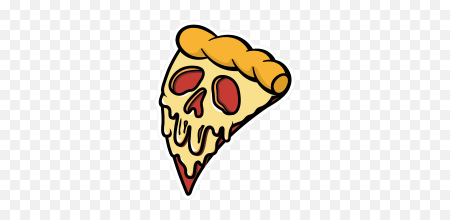 Pin - Poison Pizza Emoji,Gun Skull Pie Emoji