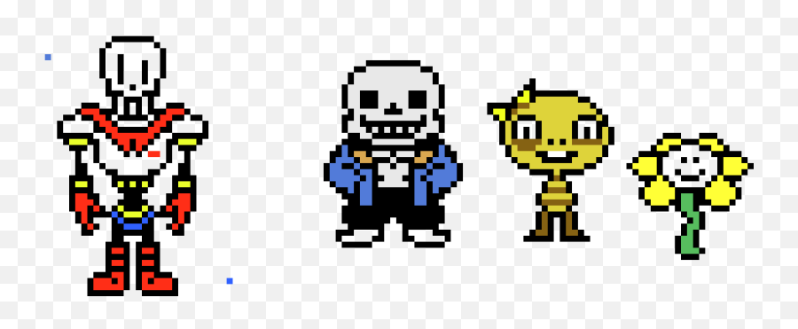 Undertale Characters - Sans And Papyrus Pixel Art Emoji,Emoticon Characters