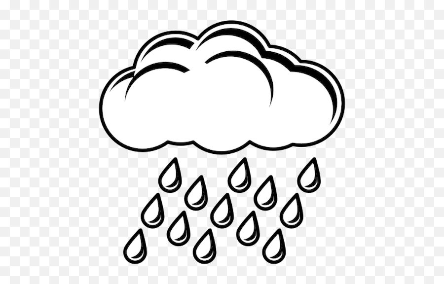 Clip Art Of Black And White Rainy Day - Rainy Weather Clipart Black And White Emoji,Dog Lightning Emoji