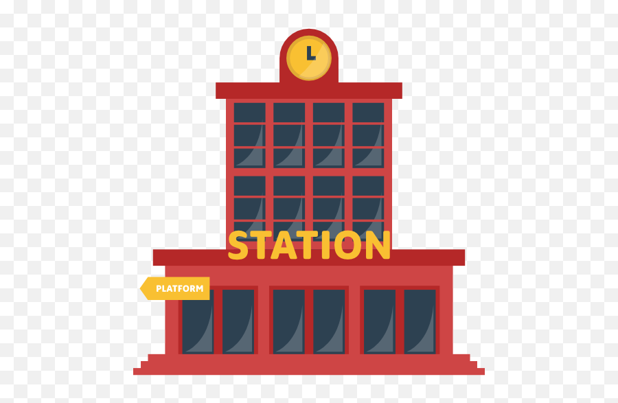 Train Station Sign Clipart Png - Train Station Clipart Png Emoji,Train Emoji Transparent
