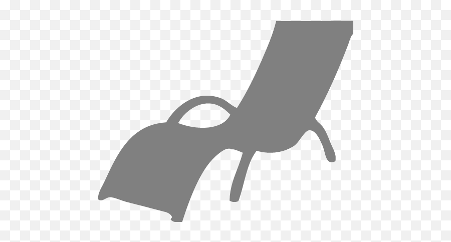 Gray Lounge Chair Icon - Garden Furniture Emoji,Chair Emoticon