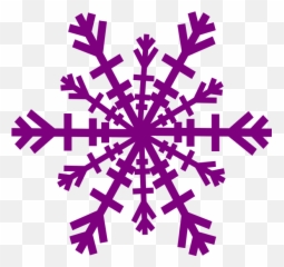 Clipart Snow Flake - Purple Snowflake Emoji