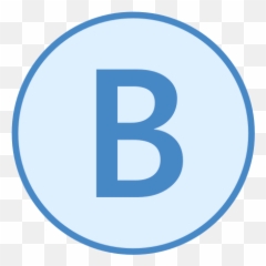 Xbox B Icon - Bitcoin Blue Emoji