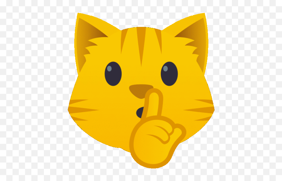 Quiet Cat Gif - Quiet Cat Joypixels Discover U0026 Share Gifs Happy Emoji,Shh Emoji
